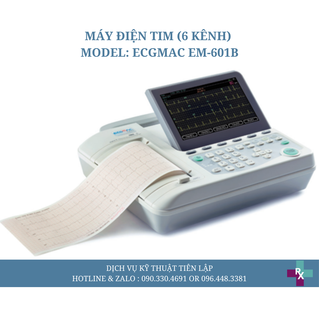 Máy điện tim 6 kênh Model ECGMAC EM-601B